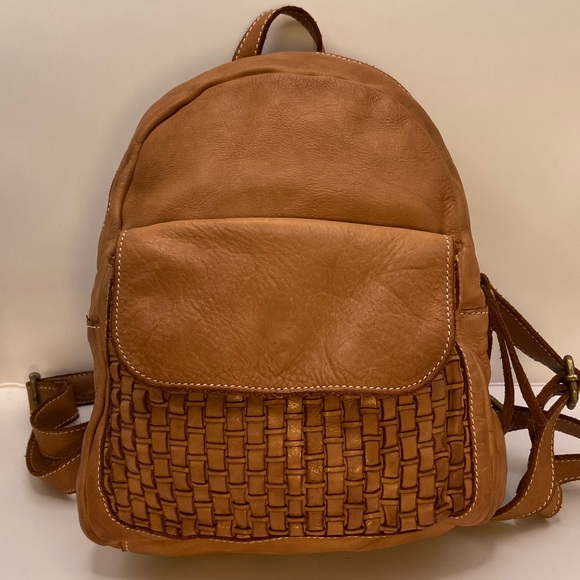 Costanza Rota Handbags - Costanza Rota Italian Woven Leather Backpack